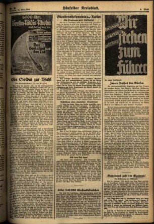 Zweite Ausgabe vom Samstag, den 28. März 1936.