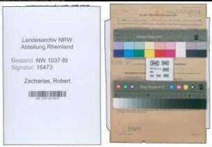 Entnazifizierung Robert Zacharias , geb. 05.09.1873 (Landesamtmann)