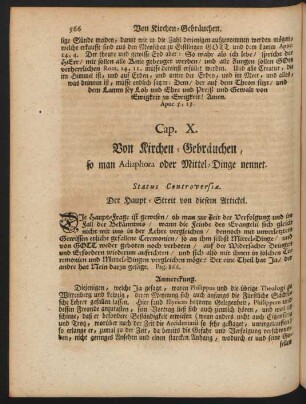 Cap. X. Von Kirchen-Gebräuchen ...