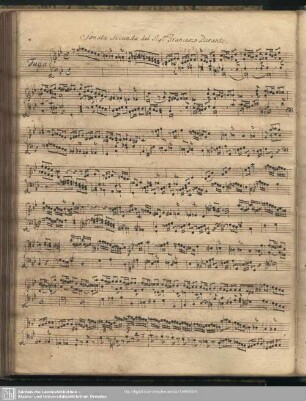Sonata Secunda del Sig:re Francesco Durante.