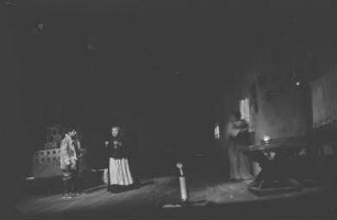 Szenenbilder aus der Oper "Jenufa" von Leos Janácek an der Deutschen Staatsoper Berlin, mit Christel Goltz und Erich Witte in den Hauptrollen