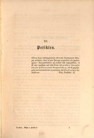Athen und Hellas : Forschungen zur nationalen und politischen Geschichte der alten Griechen, 2. Perikles, Kleon, Thukydides