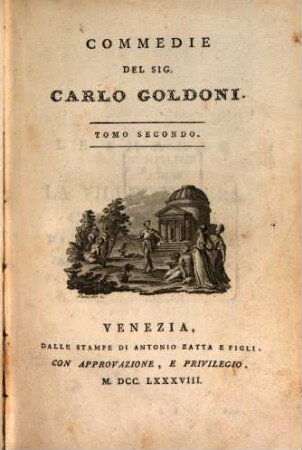 Commedie Del Sig. Carlo Goldoni. 2