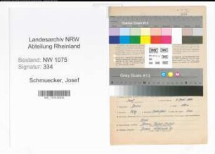 Entnazifizierung Josef Schmuecker , geb. 05.04.1889 (Lehrer)