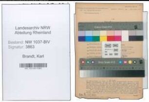 Entnazifizierung Karl Brandt , geb. 02.04.1899 (Bahnsekretaer)