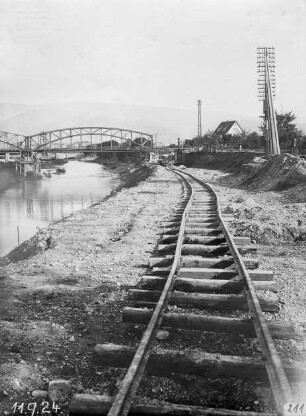 OEG-Brücke, Baustellenbahn