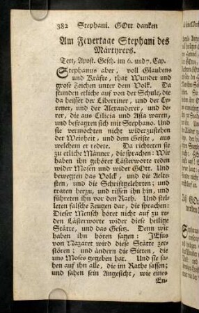 382-397, Am Feyertage Stephani des Maertyrers