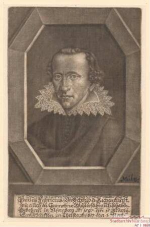 Paulus Fabricius, Schreib- und Rechenkünstler; geb. 15. März 1597; gest. 1. Mai 1617