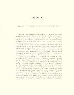Annexe XVII. Origine et évolution des populations du Laos