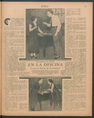 En la oficina : Las comedias de "El Hogar". - Un acto.