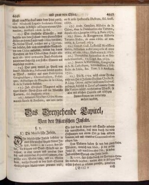 Das Dreyzehende Capitel, Von den Asiatischen Insuln.