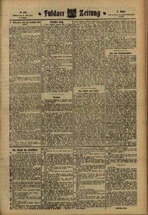 Zweite Ausgabe vom Mittwoch, den 21. Juni 1911.