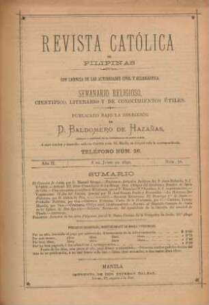 Ano II. 8 de Junio de 1890, Núm. 70