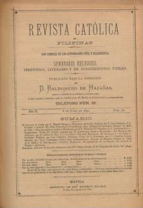 Ano II. 8 de Junio de 1890, Núm. 70