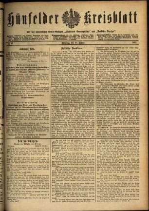 Ausgabe vom Dienstag, den 30. Januar 1912.