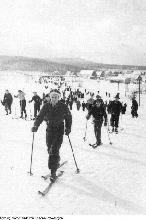 Altenberg, 2. Wintersportmeisterschaften des Landes Sachsen, Volkssport, Ablegen des Wintersport-Abzeichens, 16.-21. Januar 1951