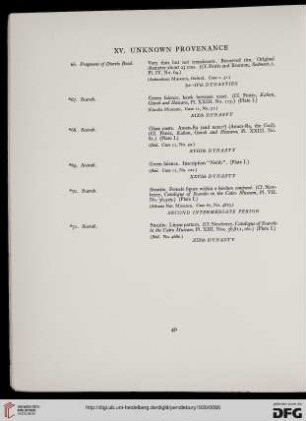 XV: Unknown Provenance