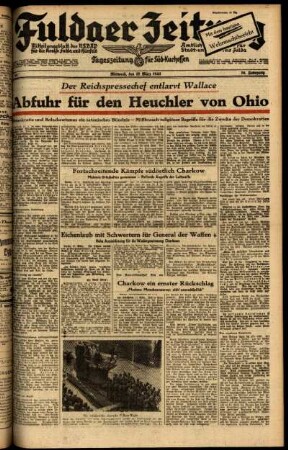 Ausgabe vom Mittwoch, den 17. März 1943.
