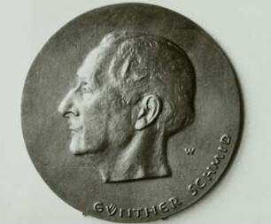 Plakette für Günther Schmid