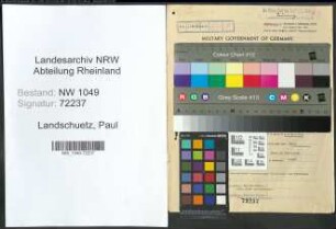 Entnazifizierung Paul Landschuetz , geb. 29.06.1914 (Wachtmeister)