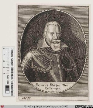 Bildnis Henri II. le Bon, Herzog von Lothringen (reg. 1608-24)