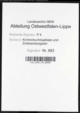 Kirchenbuchduplikat der katholischen Gemeinde Ostinghausen (GHT 1831-1837). (Gemeinde: Ostinghausen, katholische Gemeinde)