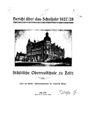 1927/28: Bericht ... - 1927/28
