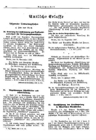 Bezeichnungen Schriftleiter und Schriftleitung : [Allgemeine Verwaltungssachen] ; [Für das Reich] ; [Amtliche Erlasse] ; [Amtlicher Teil]