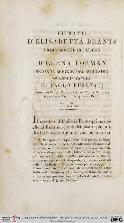 CII. e CIII. Ritratti d'Elisabetta Brants e d'Elena Forman