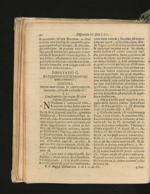 Disputatio II. De Oppositione vitii, & peccati cum natura humana.
