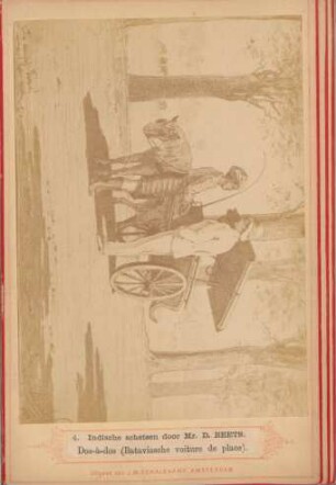 4. Indische schetsen door Mr. D. Beets. Dos-à-dos (Bataviasche voiture de place)