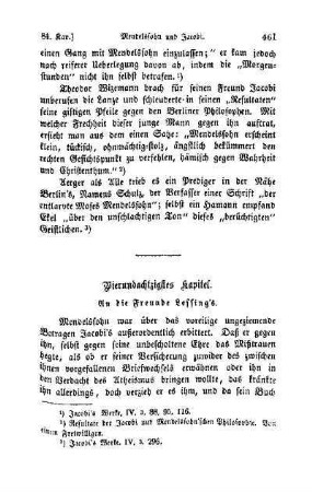 Vierundachtzigstes Kapitel. An die Freunde Lessing's