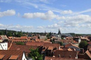 Quedlinburg - Stadtübersicht : Stadtübersicht, vom Schlossgarten aus gesehen. Aufgenommen am 20. Juli 2012 in Quedlinburg