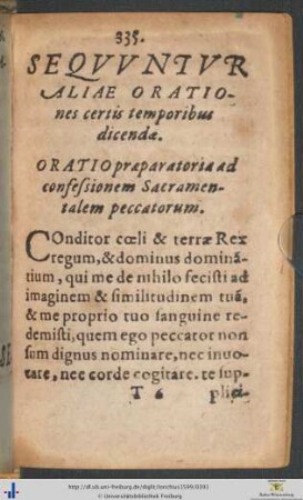 Aliae Orationes certis temporibus dicendæ