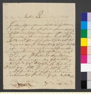 Brief von Goethe, August von an Goethe, Johann Wolfgang von