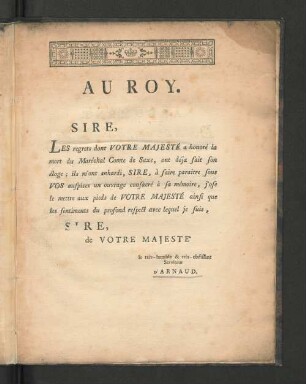 Au Roy.