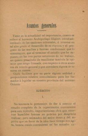 Asuntos génerales