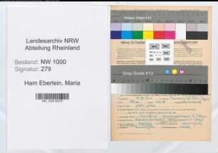 Entnazifizierung Maria Ham Eberlein, geb. 15.07.1904 (Angestellte)