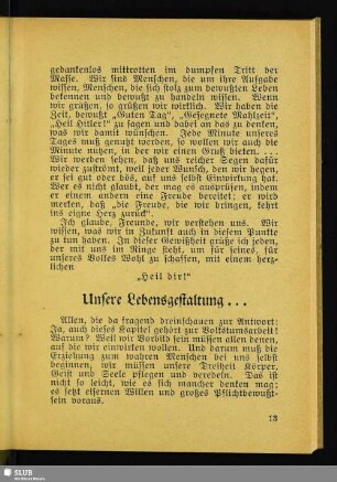 Unsere Lebensgestaltung