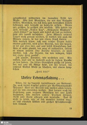Unsere Lebensgestaltung