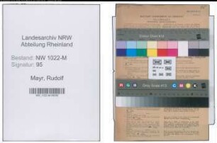 Entnazifizierung Rudolf Mayr , geb. 01.02.1886 (Buchbinder)