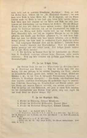 IV. In der Diözese Trier.