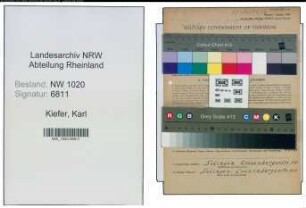 Entnazifizierung Karl Kiefer , geb. 31.10.1900 (Arbeiter)