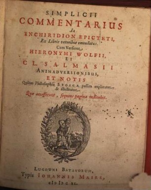 Simplicii Commentarius In Enchiridion Epicteti : Ex Libris veteribus emendatus