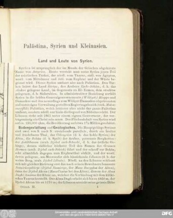 Palästina, Syrien und Kleinasien.
