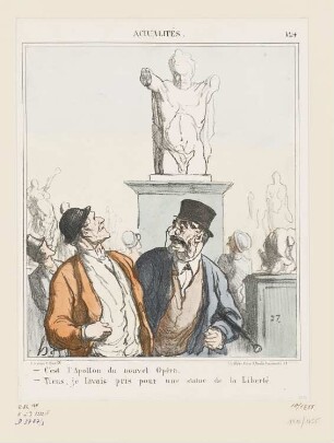 C’est l’Apollon du nouvel Opéra, Blatt 124 der Folge „Actualités“, in: „Le Charivari“, Paris 1870