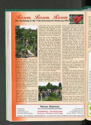 Rosen, Rosen, Rosen Der Gartentag in der Fritz-Schumacher-Siedlung 2008
