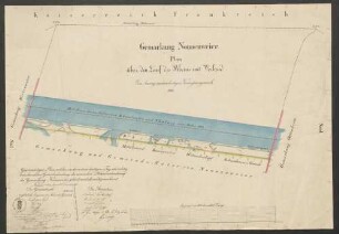 Gemarkung Nonnenweier. Plan über den Lauf des Rheins mit Vorland
