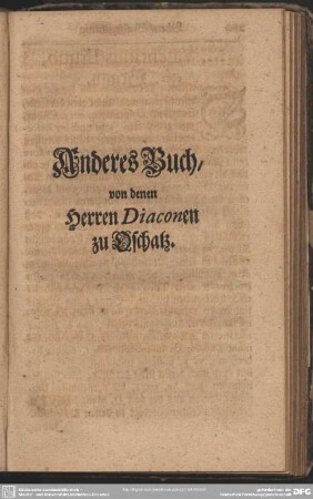 Anderes Buch, von denen Herren Diaconen zu Oschatz