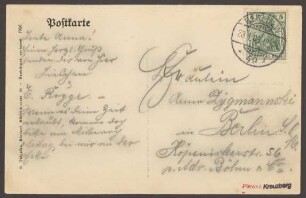 Ansichtskarte „Gruss aus dem Deutschen Wirtshaus I“, Friedrichstraße [1/2]